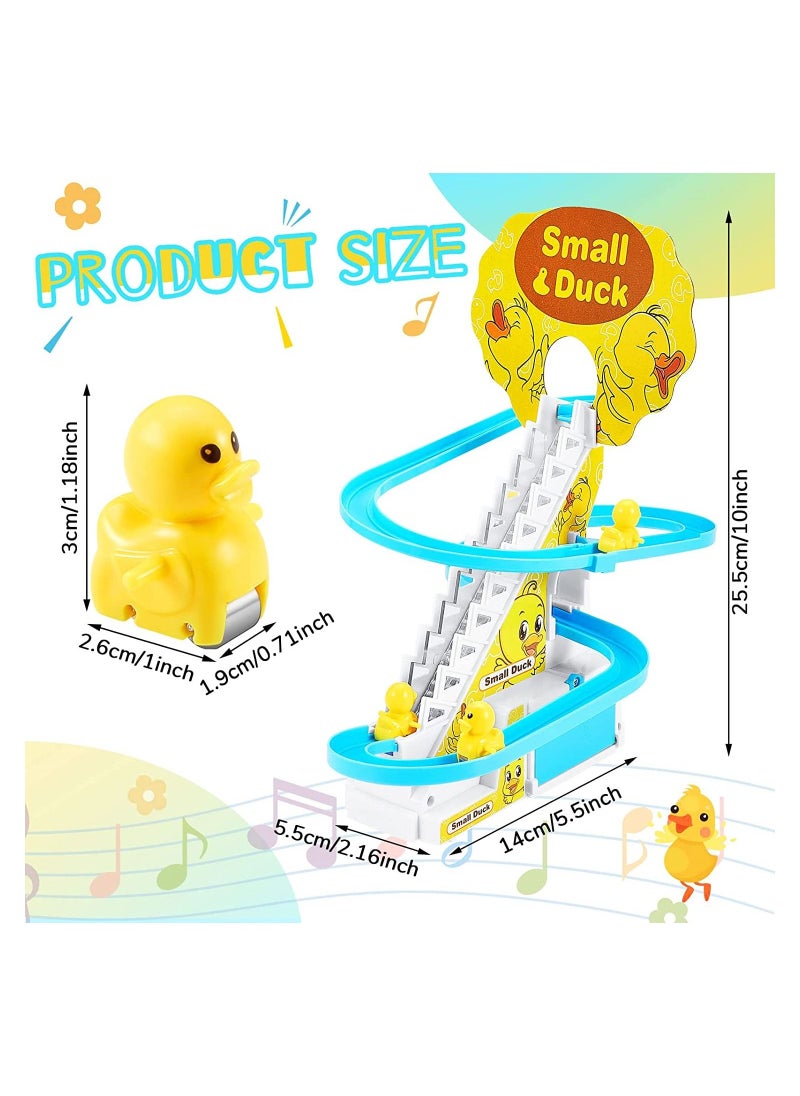 Cool Baby COOLBABY Duck Climbing Stairs Toy Rail Car Toy  Electric Music Climbing Stairs Toy Duck Race Track Set with LED Flashing Lights  - Image 2