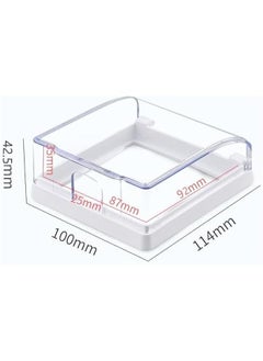 Gonice 2 Pack Secure Socket Cover Box for Baby Safety and Home Security - Electrical Outlet & Plug Protector (White + Transparent)  - Image 2