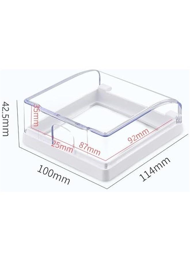 Gonice 2 Pack Secure Socket Cover Box for Baby Safety and Home Security - Electrical Outlet & Plug Protector (White + Transparent)  - Image 2