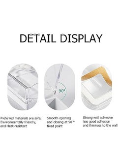 Gonice 2 Pack Secure Socket Cover Box for Baby Safety and Home Security - Electrical Outlet & Plug Protector (White + Transparent)  - Image 4