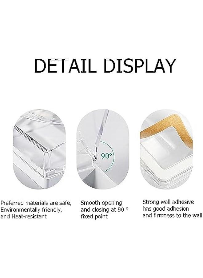 Gonice 2 Pack Secure Socket Cover Box for Baby Safety and Home Security - Electrical Outlet & Plug Protector (White + Transparent)  - Image 4