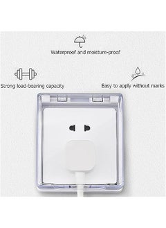 Gonice 2 Pack Secure Socket Cover Box for Baby Safety and Home Security - Electrical Outlet & Plug Protector (White + Transparent)  - Image 5