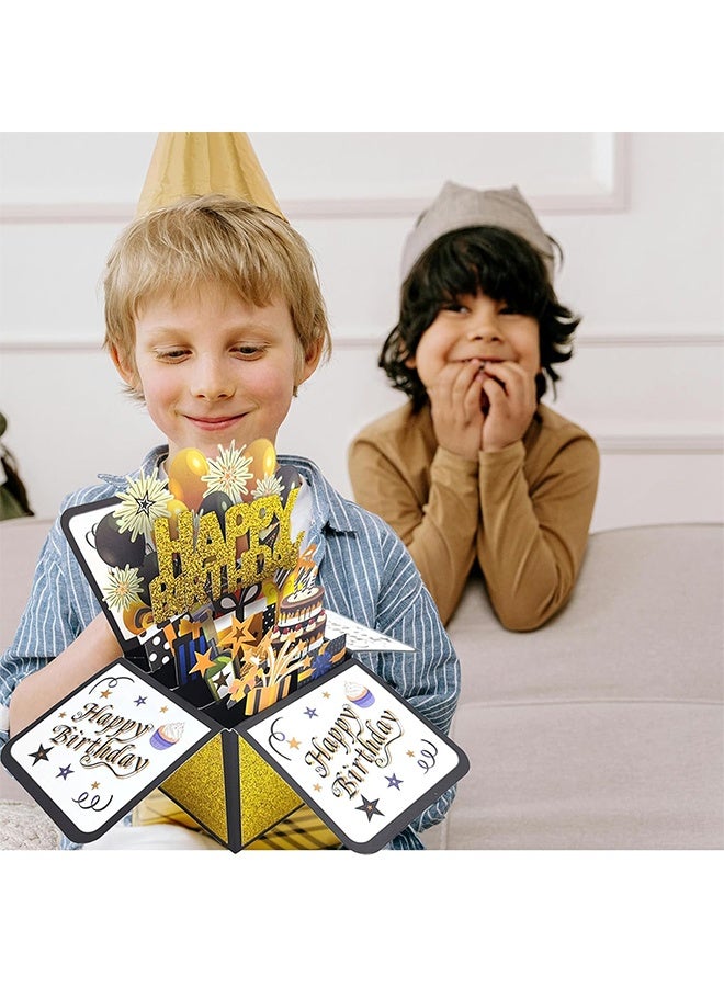 جيفت بطاقة عيد ميلاد منبثقة، بطاقة تهنئة ثلاثية الأبعاد ظريفة مع مغلفات وبطاقة صغيرة، بطاقات احتفال قابلة للطي للابنة، الابن، الأم، الأب، الصديق، إلخ. - Image 5