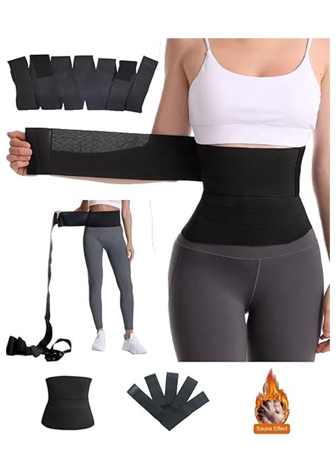 واي جيه مشد خصر نسائي، مشد ضاغط للخصر، مشد تشيكل الجسم، مشد رياضي، مشد ما بعد الولادة، حزام بطني قابل للتعديل مريح لدعم الظهر والخصر، للتخسيس، الرياضة، التمرين، حزام خصر مرن للرياضة، اللياقة، شد البطن، حزام تمرين بطني ملفوف للنساء، حزام نحت وتشكيل نحيف، حزام تشكيل حارق للدهون قابل للتعديل (أسود) - Image 1