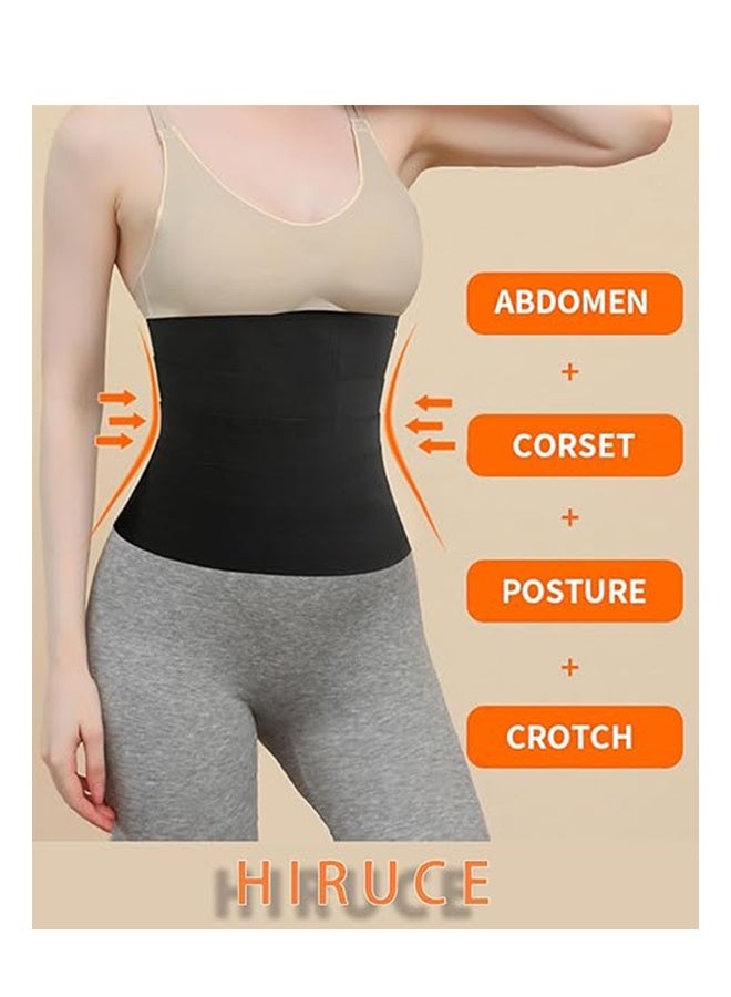 واي جيه مشد خصر نسائي، مشد ضاغط للخصر، مشد تشيكل الجسم، مشد رياضي، مشد ما بعد الولادة، حزام بطني قابل للتعديل مريح لدعم الظهر والخصر، للتخسيس، الرياضة، التمرين، حزام خصر مرن للرياضة، اللياقة، شد البطن، حزام تمرين بطني ملفوف للنساء، حزام نحت وتشكيل نحيف، حزام تشكيل حارق للدهون قابل للتعديل (أسود) - Image 2