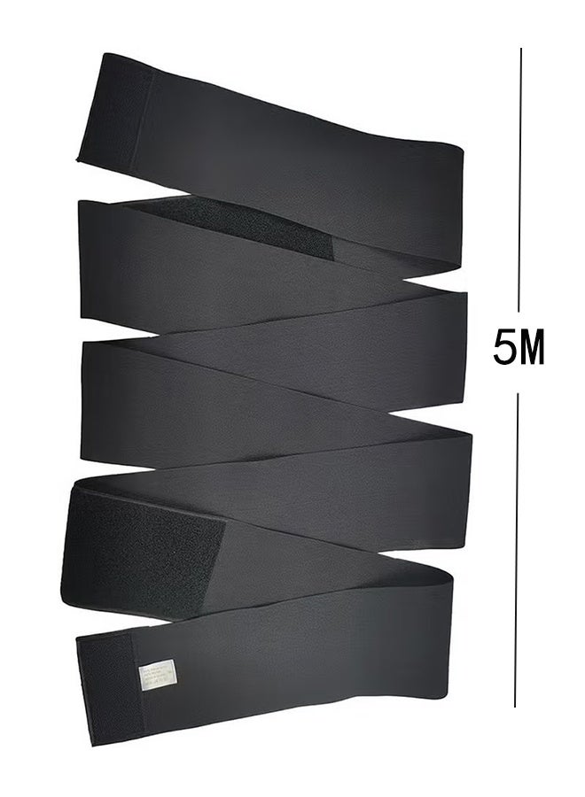 واي جيه مشد خصر نسائي، مشد ضاغط للخصر، مشد تشيكل الجسم، مشد رياضي، مشد ما بعد الولادة، حزام بطني قابل للتعديل مريح لدعم الظهر والخصر، للتخسيس، الرياضة، التمرين، حزام خصر مرن للرياضة، اللياقة، شد البطن، حزام تمرين بطني ملفوف للنساء، حزام نحت وتشكيل نحيف، حزام تشكيل حارق للدهون قابل للتعديل (أسود) - Image 5