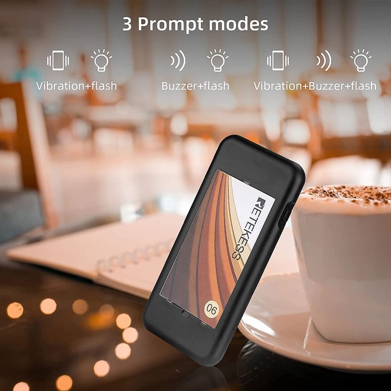 Retekess نظام جرس المطعم Retekess TD174، جهاز انتظار المطعم، مجموعة مع اهتزاز، ووميض وجهاز جرس، تذكير قريب، 10 أجهزة انتظار للضيوف لشاحنة الطعام، حضانة الكنيسة - Image 4