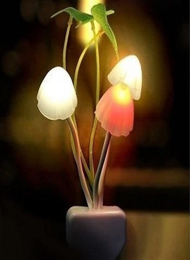 RENARSH Colour Changing Mushroom Shape Led Night Light Lamp, with Smart Sensor Auto On-Off (White) - Image 4