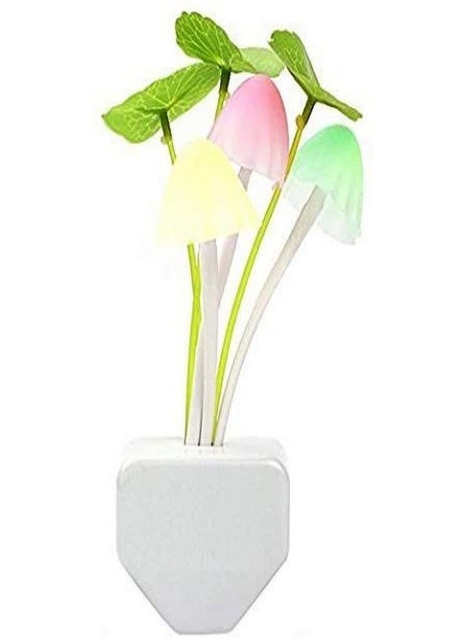 RENARSH Colour Changing Mushroom Shape Led Night Light Lamp, with Smart Sensor Auto On-Off (White) - Image 1