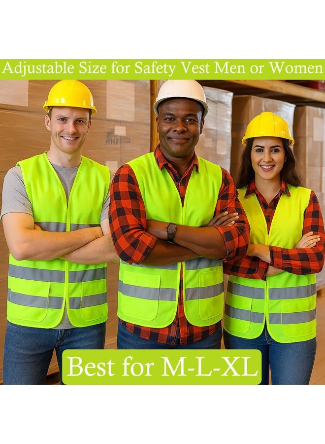 VOCHIC Safety Vests 12 Pack with Pockets- Reflective High Visibility, Hi Vis Mesh Vest with Silver Strip for Men/Women, Work, Cycling, Runner, Surveyor, Volunteer, Crossing Guard, Construction, Walking - Image 2