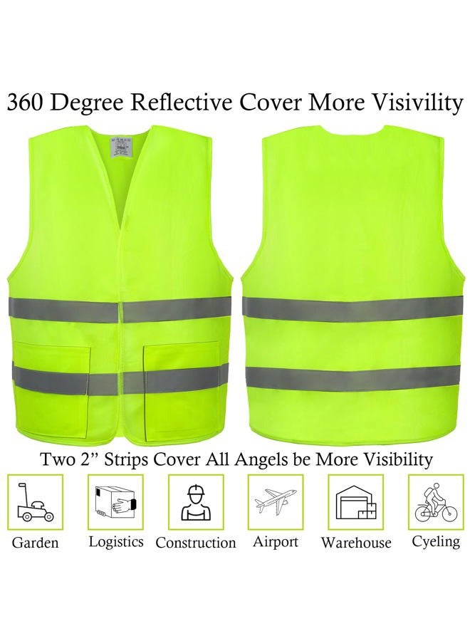 VOCHIC Safety Vests 12 Pack with Pockets- Reflective High Visibility, Hi Vis Mesh Vest with Silver Strip for Men/Women, Work, Cycling, Runner, Surveyor, Volunteer, Crossing Guard, Construction, Walking - Image 5