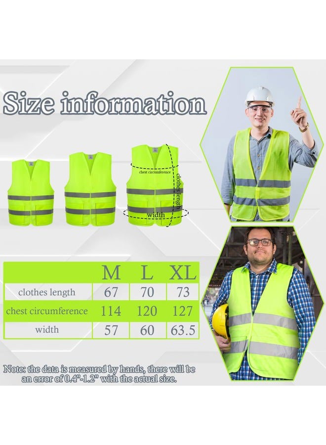 VOCHIC Safety Vests 12 Pack with Pockets- Reflective High Visibility, Hi Vis Mesh Vest with Silver Strip for Men/Women, Work, Cycling, Runner, Surveyor, Volunteer, Crossing Guard, Construction, Walking - Image 3