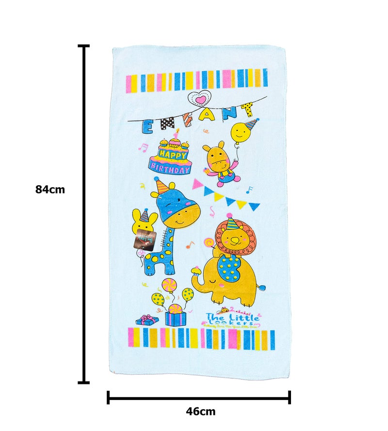 THE LITTLE LOOKERS® Towel for Newborn/Baby/Kids| Super Soft Baby Bath Towel Set for Infants/Bathing Accessories… (Blue & Lemon, Small(46X84cm)) - Image 2