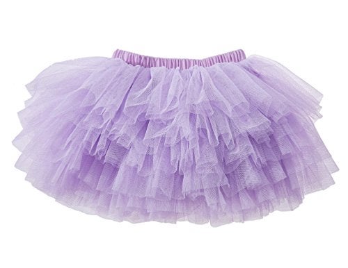 elamccor Baby Girls' Tutu Skirt Toddler 6 Layered Tulle Tutus 1-8T Light Purple - Image 2