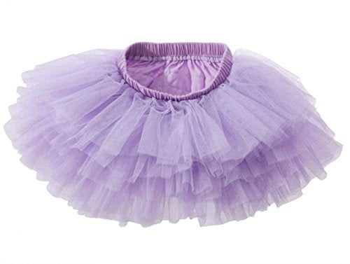 elamccor Baby Girls' Tutu Skirt Toddler 6 Layered Tulle Tutus 1-8T Light Purple - Image 3