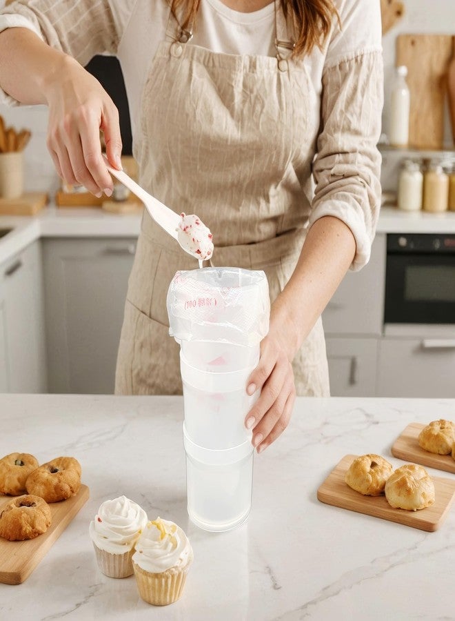 Runspich Pastry Piping Bag Holder Stand for Filling, Translucent Clear Plastic Cream Icing Bag Rack, Cake Decorating Tools (1 Set) - Image 5