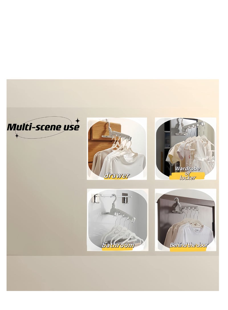 Excefore Folding Clothes Drying Rack, Outdoor Travel Clothes Rack, Laundry Room Hanging Rack, with 5 Holes, for Outdoor Camping Travel, Hotel Apartment, Student Apartment - Image 5