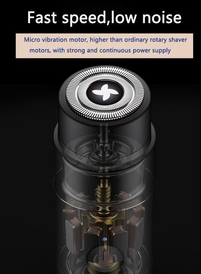 آلة الحلاقة المحمولة الناقل التسلسلي العام آلة الحلاقة المحمولة شاحن مصغرة هيئة مصغرة توربو شفرة دوارة ( أسود ) - Image 5