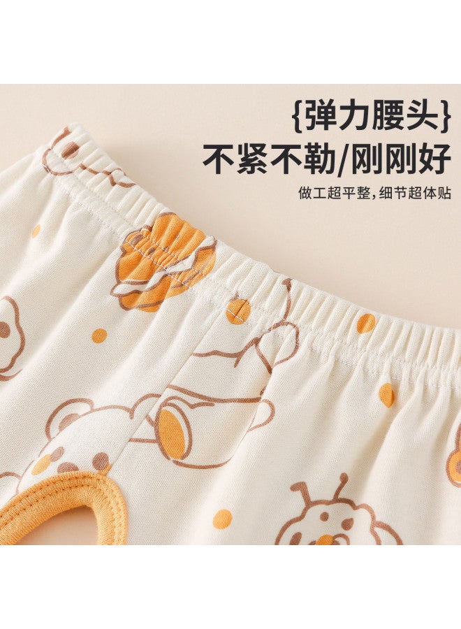Doxiluka newborn Baby Pants - Summer Thin Open-crotch Pants, Cute Casual Seven-part Leggings - Image 5