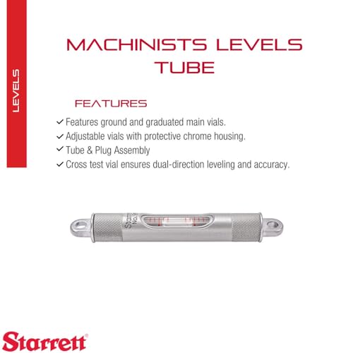 Starrett Tube and Plug Assembly for 98 Series Machinists Level, 8" - PT99431 - Image 2