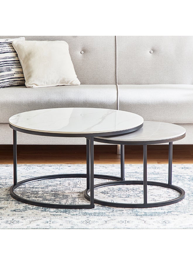 Home Box Marwell Sintered Stone Coffee Table - Set of 2  - Image 2
