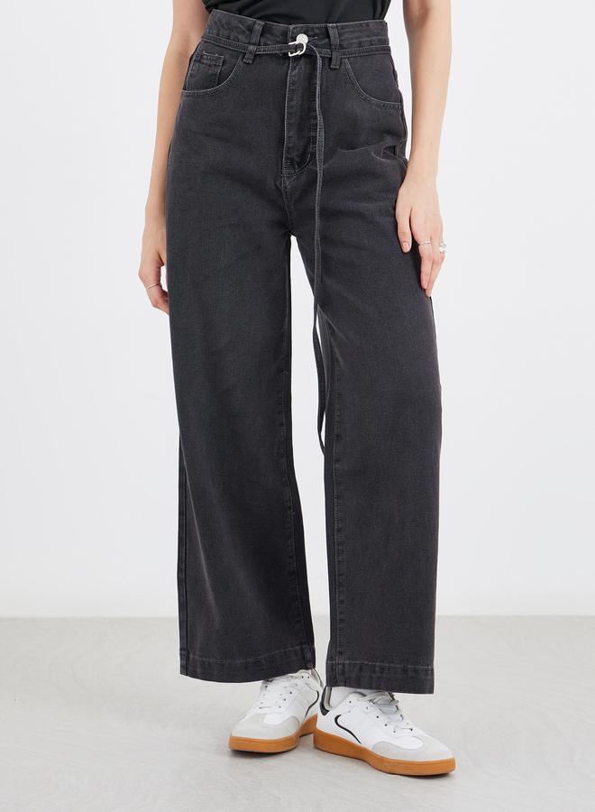 ستايلي جينز واسع الساق بخصر متوسط من ستايلي - Image 2