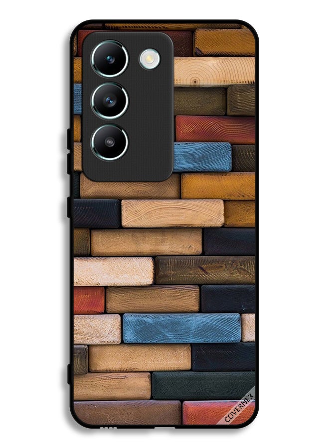 Covernex Vivo Y100 4G Protective Case Cover Wooden Wall - Image 1
