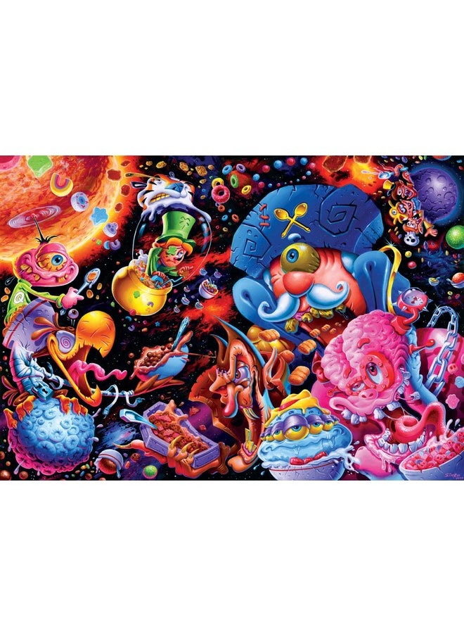 توينك لعبة أحجية وحش حبوب الإفطار Cosmic Crunch من تصميم Joe Simko | لعبة أحجية الصور المقطوعة المكونة من 1000 قطعة | لعبة ألغاز تفاعلية لليلة اللعب العائلية | 29 × 20 بوصة  - Image 1