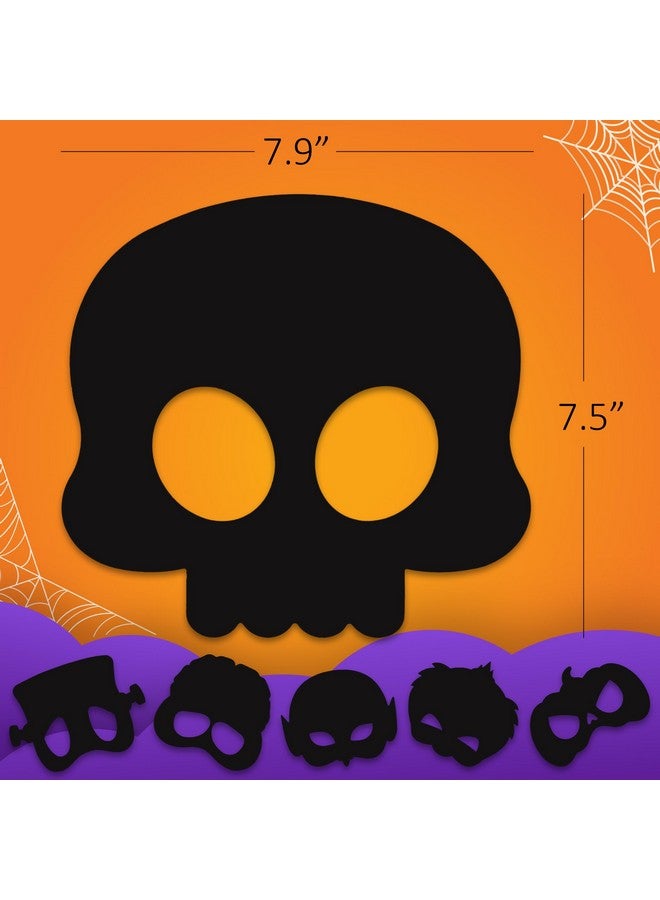 ArtCreativity Halloween Scratch Masks for Kids - Set of 60 Craft Masks with Elastic Strings and Wooden Scratch Sticks - Halloween Party Kits for Ages 4-12 - Image 5