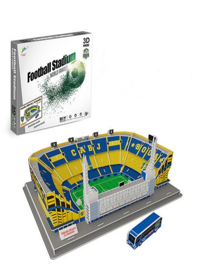 ISFIBA Classic Football Stadium Puzzle,3D Puzzle Soccer Club Venues,3D Paper Model Building Puzzle Kit, Soccer Stadium Souvenir Gift,Handmade Puzzle Ornaments，Cardboard Model (Armando(Bombonera) Stadium) - Image 3