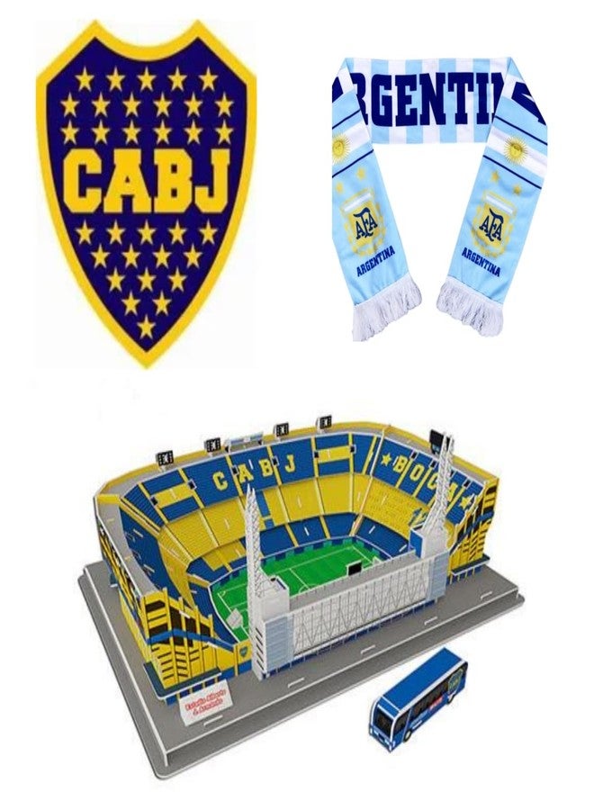ISFIBA Classic Football Stadium Puzzle,3D Puzzle Soccer Club Venues,3D Paper Model Building Puzzle Kit, Soccer Stadium Souvenir Gift,Handmade Puzzle Ornaments，Cardboard Model (Armando(Bombonera) Stadium) - Image 4