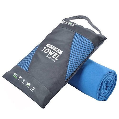 Rainleaf Microfiber Towel, 20 X 40 Inches. Blue. - Image 4