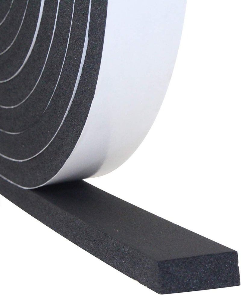 DGSL Foam Insulation Tape, 1In x 3/8In x 16.5Ft Weather Stripping Door Seal Strip for Doors and Windows,Sliding Door,Sound Proof Soundproofing Door Seal,Weatherstrip,Air Conditioning Seal Strip - Image 1