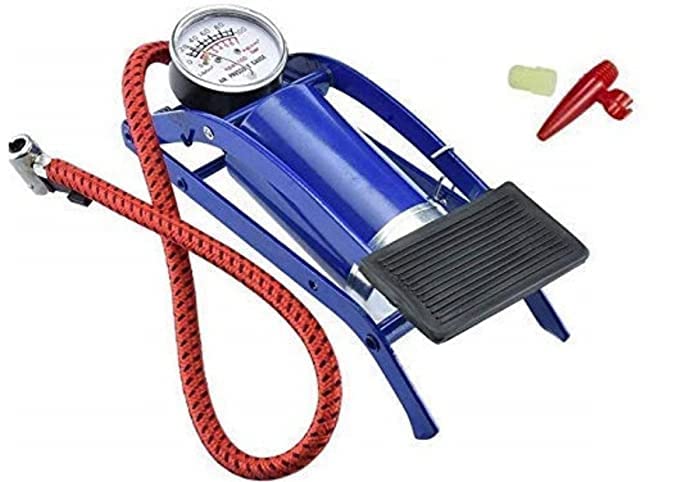 DURAZO® Portable High Pressure Foot Air Pump, Suitable for Bike and Cycle, Dicky fit, Easy Foot Operated, Psi - 35 Pressure [Size 15 CM] - Image 1