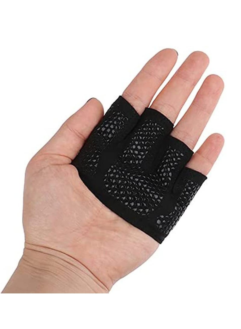 KASTWAVE قفازات رياضية عارية اليدين، تمارين رفع الأثقال واللياقة البدنية والتجديف، سيليكون غير قابل للانزلاق، واقي من الجلد، قبضة مبطنة للتدريب المتقاطع، السحب لأعلى، حماية راحة اليد - Image 5