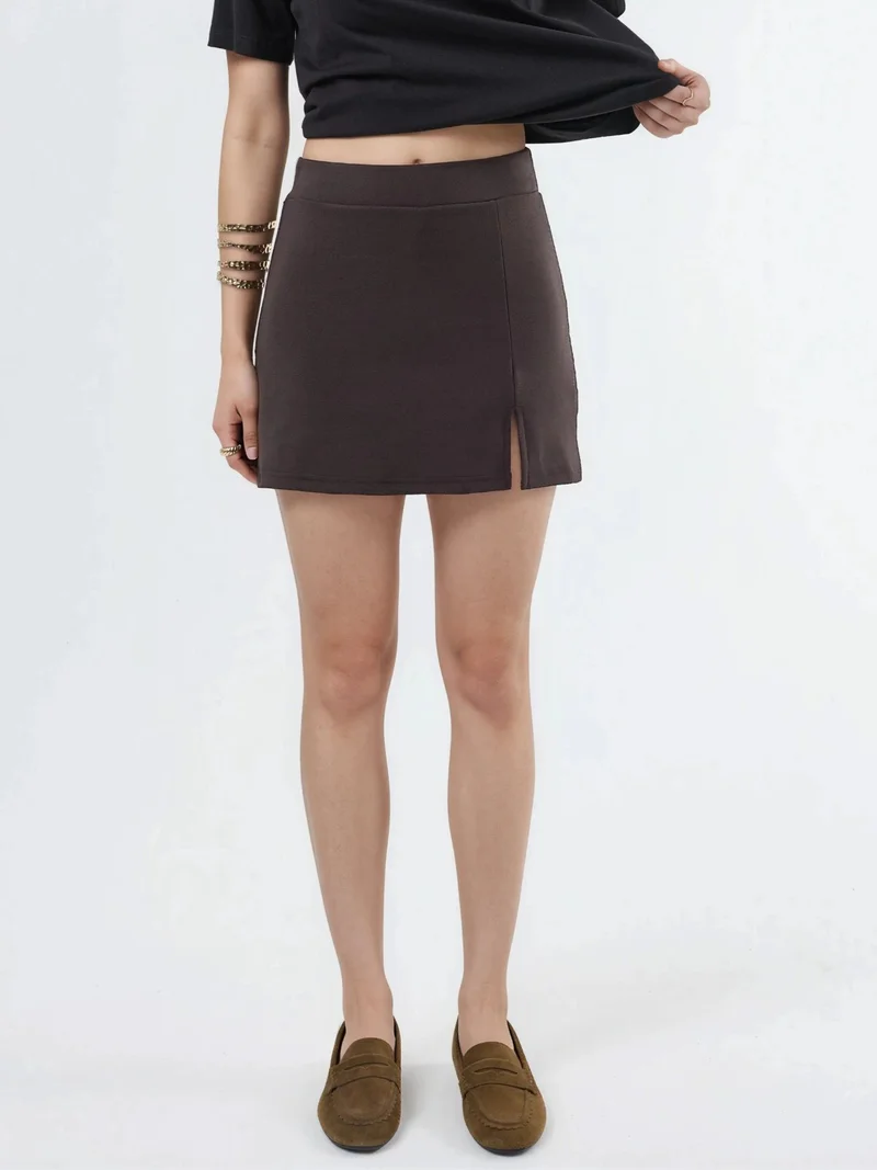 Busem BUSEM High Waist Mini Skort with Slit