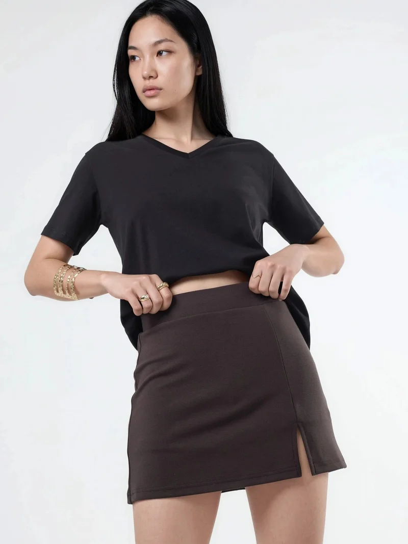 Busem BUSEM High Waist Mini Skort with Slit