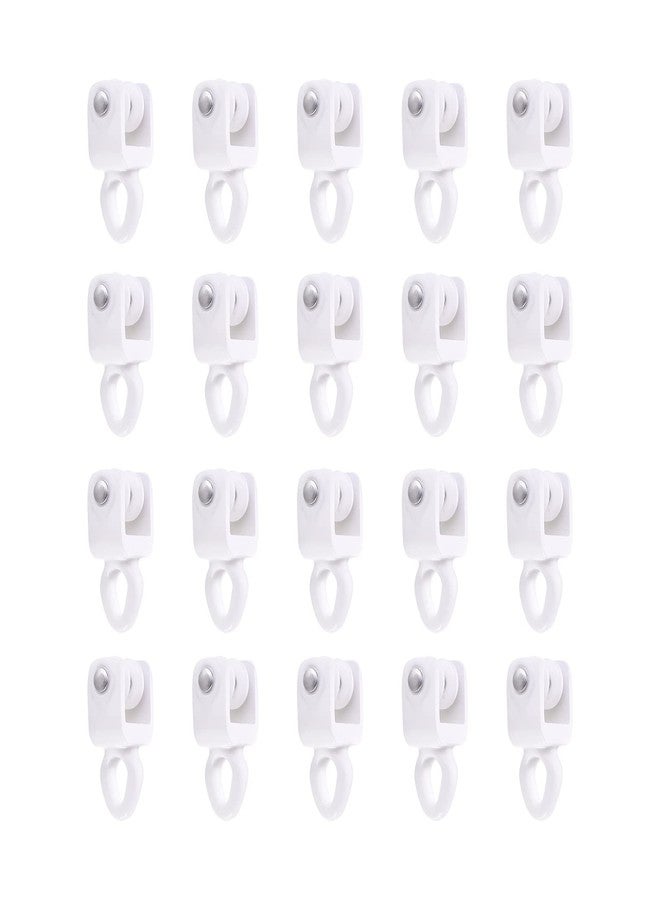 ZSTARR Heavy Duty Gliders for Flexible Curtain Track,Fits I Profile Straight or Curved Track Rail Rod for RV, Shower, Hospital, Window Curtain Hooks and Clips (20 Packs Gliders) - Image 1