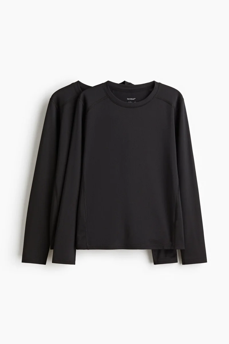 H&M 2-pack long-sleeved sports tops with DryMove™