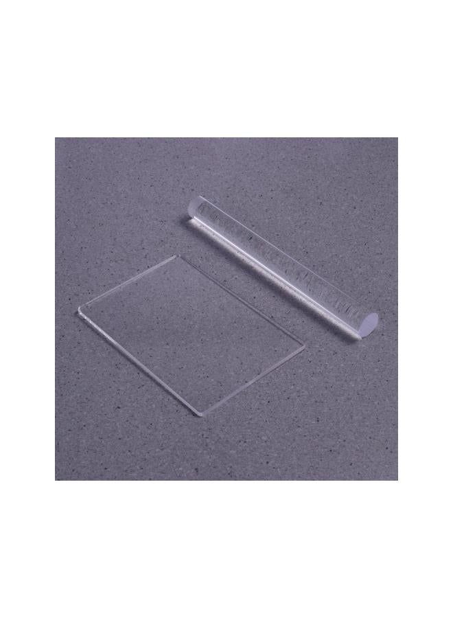 klarako 2pcs Clay Rolling Pin Acrylic Clay Roller Rectangle Acrylic Sheet Board Tools  - Image 5