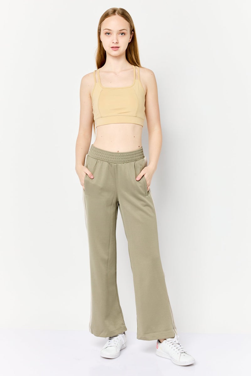 adidas Originals Women Sportswear Fit Drawstring Training Track Pants, Olive  - Image 2