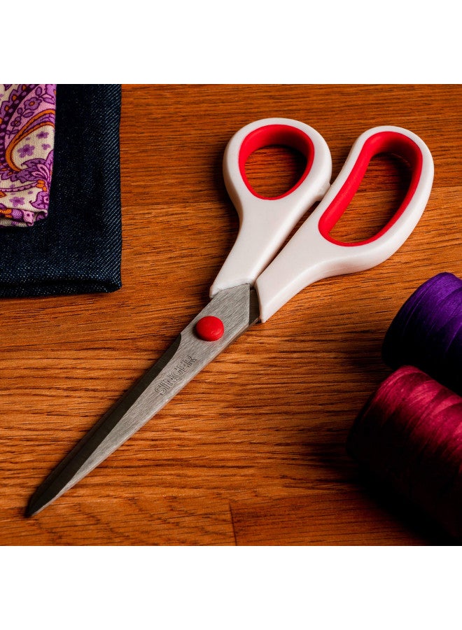SINGER Fabric Scissors with Comfort Grip, 1-pack, Red & White - Image 5