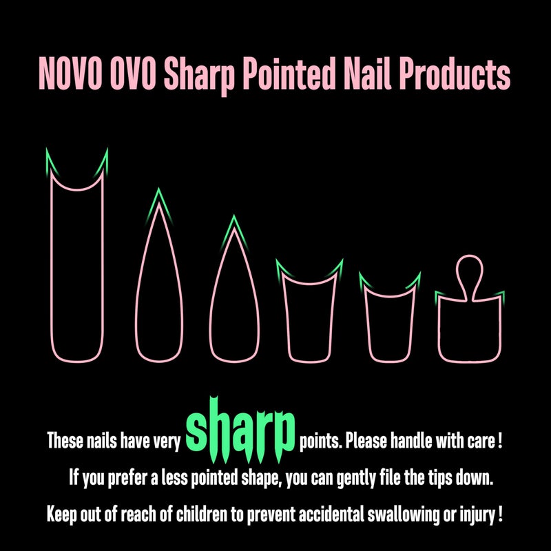 NOVO OVO Halloween Short Toe Nail Tips White French Tip with Moon Curve, BERRY PINK Thick Sharp Square Toenail Extension, Soft Gel False Nail Kit, Need Glue Builder Gel Top Coat x15 Sizes 240 pcs - Image 3