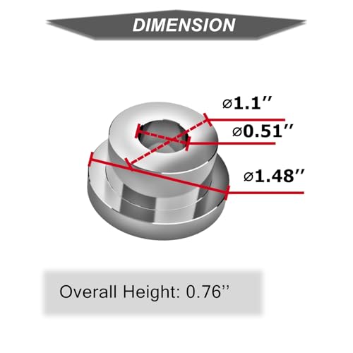 AIRCMT CNC Solid Billet Handlebar Riser Bushings Compatible With Harley Softail Dyna Sportster 1984-2016,Low Rider,Street Bob,CVO,Super Glide,Wide Glide,Switchback,Fat Bob,Daytona,Sturgis - Image 4