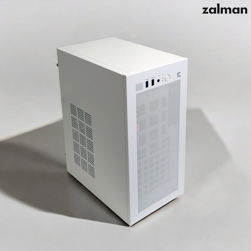 ZALMAN صندوق كمبيوتر صغير مدمج من زالمان CUBIX، هيكل فولاذي ثقيل 0.8T، هيكل صغير Micro-ATX DTX ITX SFF SFX HTPC مع USB 3.0، مروحة مثبتة مسبقًا بحجم 80 مم، يناسب مزود الطاقة ATX، أبيض - Image 2