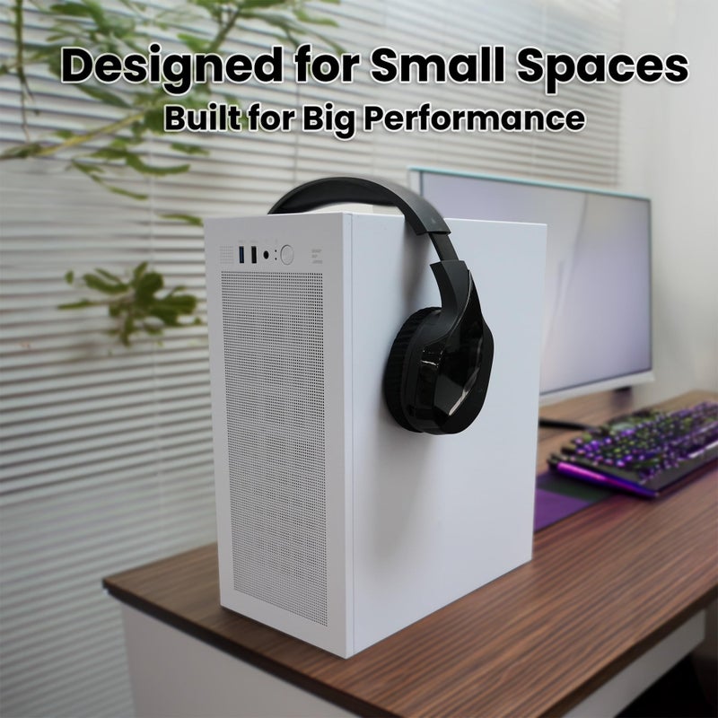 ZALMAN صندوق كمبيوتر صغير مدمج من زالمان CUBIX، هيكل فولاذي ثقيل 0.8T، هيكل صغير Micro-ATX DTX ITX SFF SFX HTPC مع USB 3.0، مروحة مثبتة مسبقًا بحجم 80 مم، يناسب مزود الطاقة ATX، أبيض - Image 3
