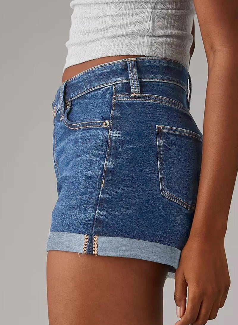Sidefeel Women's Jean Shorts High Waisted Stretchy Casual Denim Summer Shorts Size 6 Sky Blue - Image 4