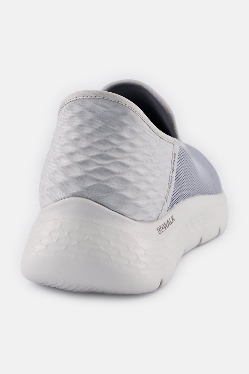 SKECHERS Men Go Walk  Flex No Hands Slip On Sports Shoes, Light Grey  - Image 4