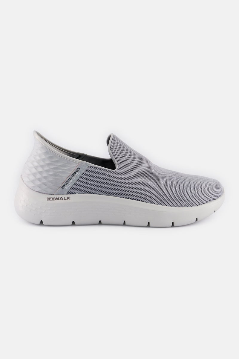 SKECHERS Men Go Walk  Flex No Hands Slip On Sports Shoes, Light Grey  - Image 3