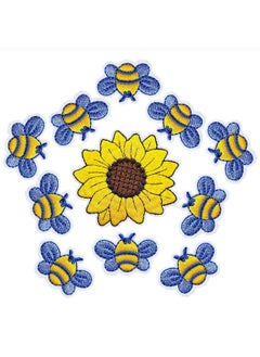 Bee Patchembroidered Sunflower Patchsprt 11 Pieces Iron On Bee Yellow Flower Patches Decoration Sewing Patch For Bags Jackets Jeans Clothes